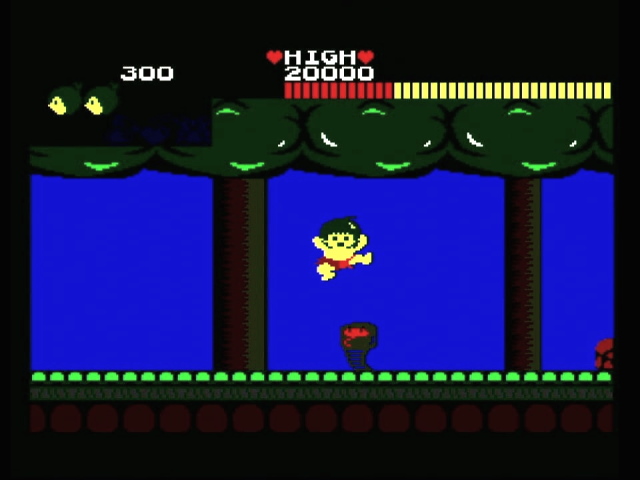 Wonder Boy dies on his SG-1000 version