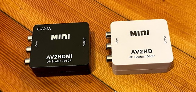 Two plastic 'MINI' branded upscalers