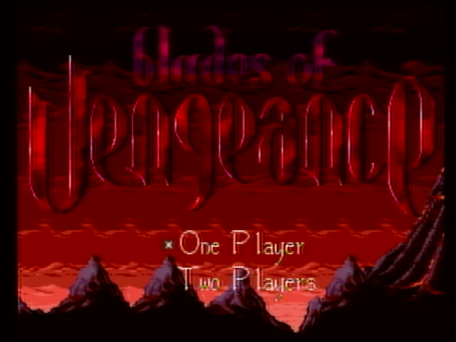 Blades of Vengeance title screen