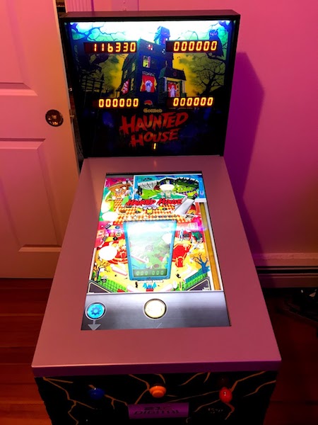 The pinball machine set up