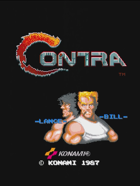 Contra title screen