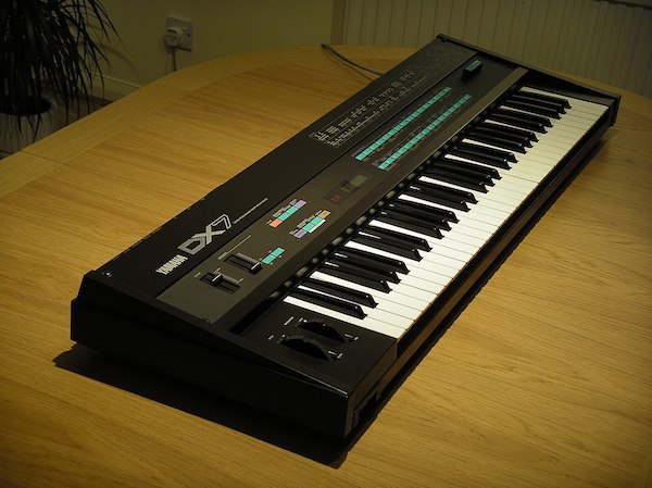 Yamaha DX7 on a table