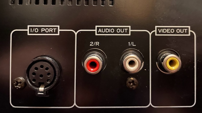 The LDV2000 rear. The 8-pin IO port is seen next to the AV ports