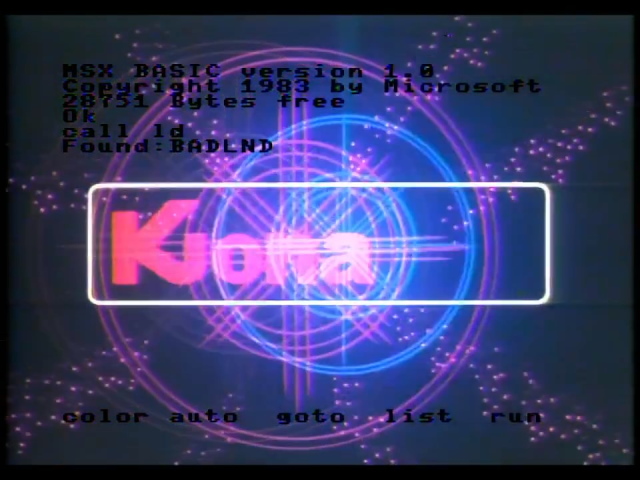 the konami logo amid a lot of lighting effects