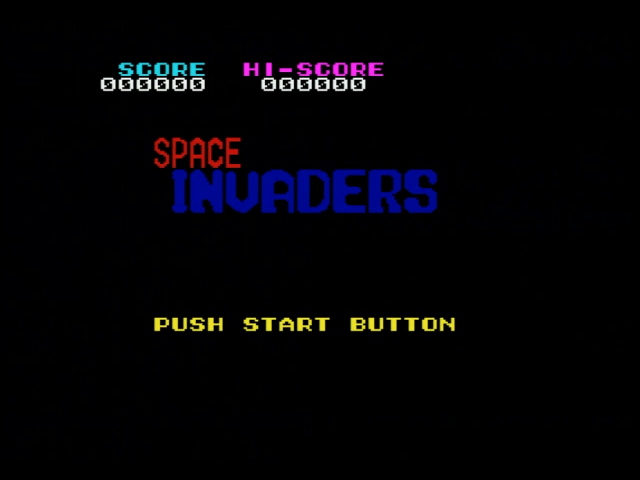 Space Invaders title screen