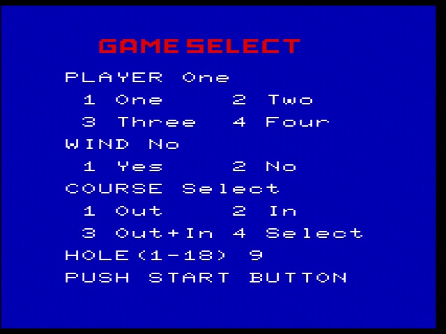 Super Cassette Vision  configuration for golf