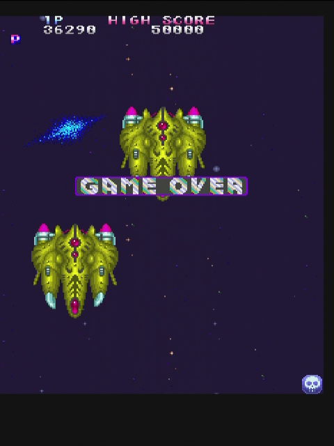 Truxton, game over