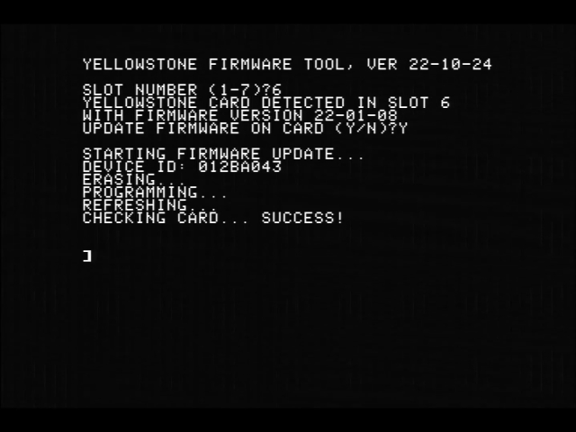 the firmware tool going through its steps